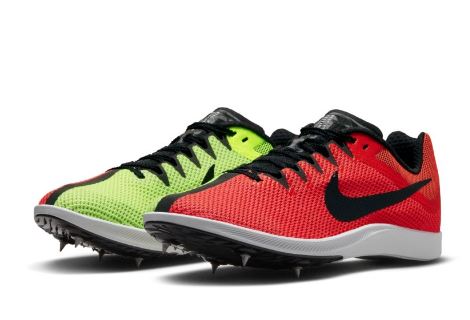 NIKE ZOOM RIVAL DISTANCE SPIKE MENS BRIGHT CRIMSON/BLK/VOLT/WHT