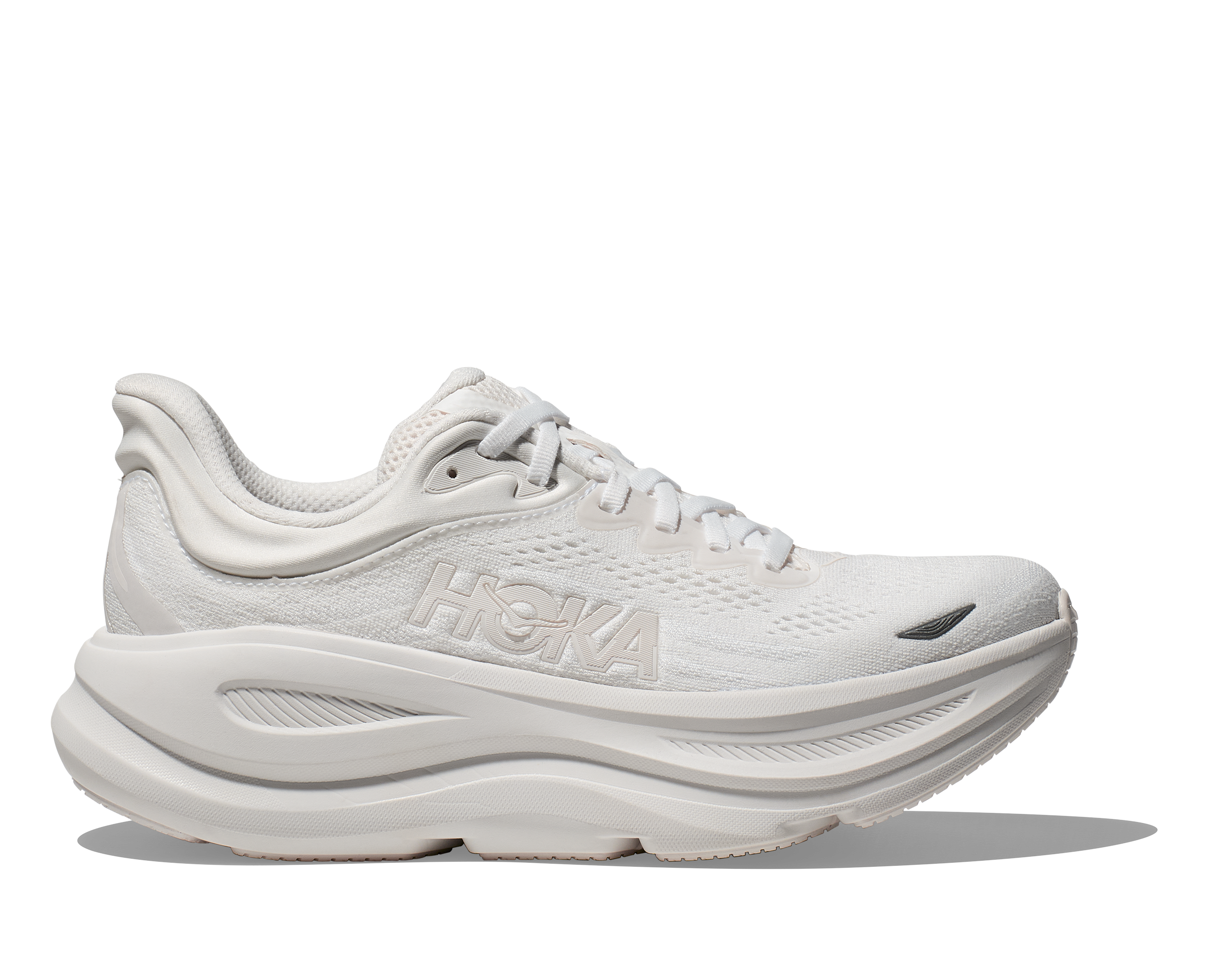 【美品】HOKA ONEONE BONDI9 30cm HOKA ONE ONE BONDI 9 MENS WHITE / WHITE