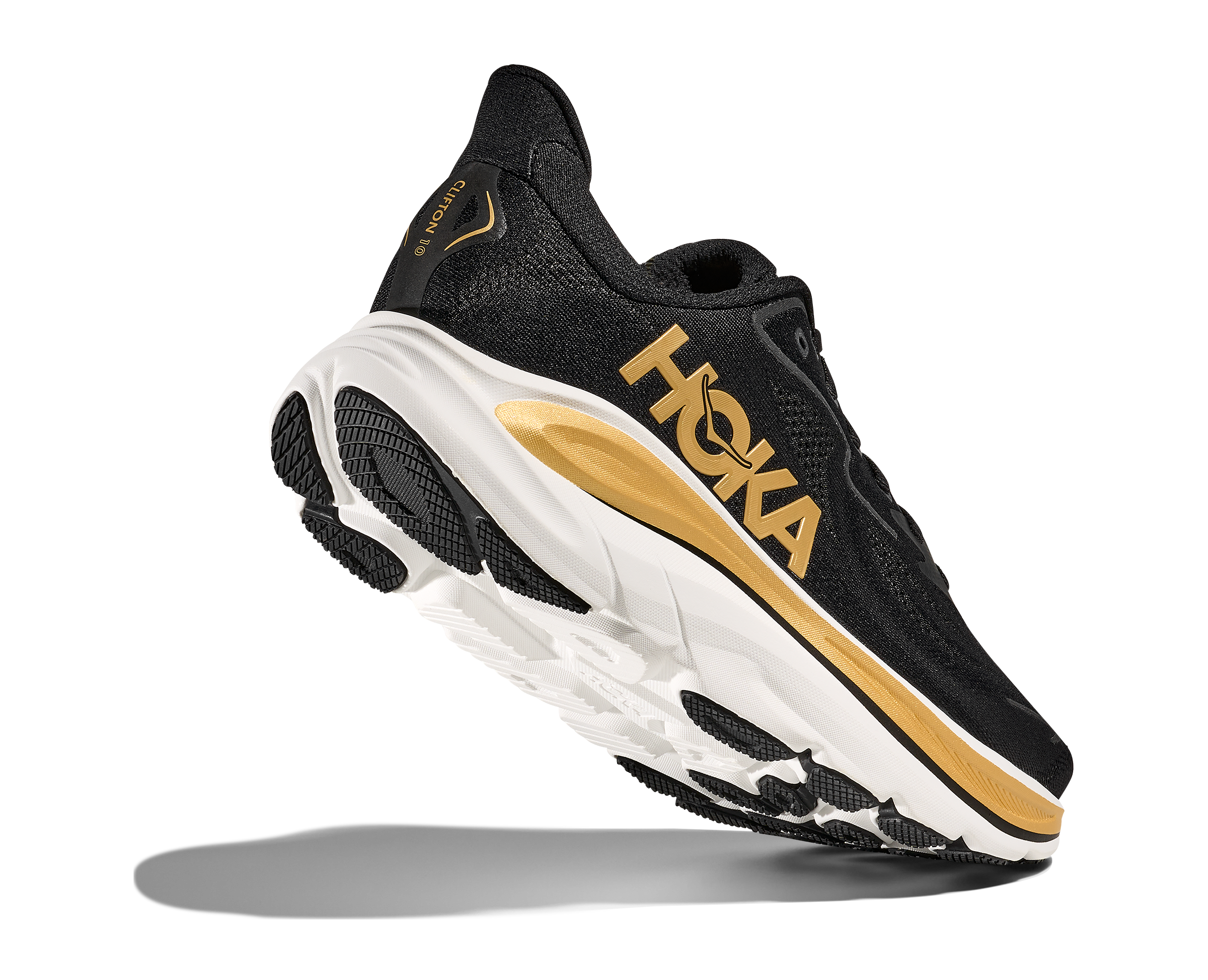 HOKA ONE ONE CLIFTON 10 MENS BLACK/GOLD